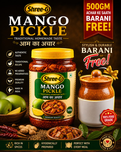 Homemade mango pickle - 500g, |